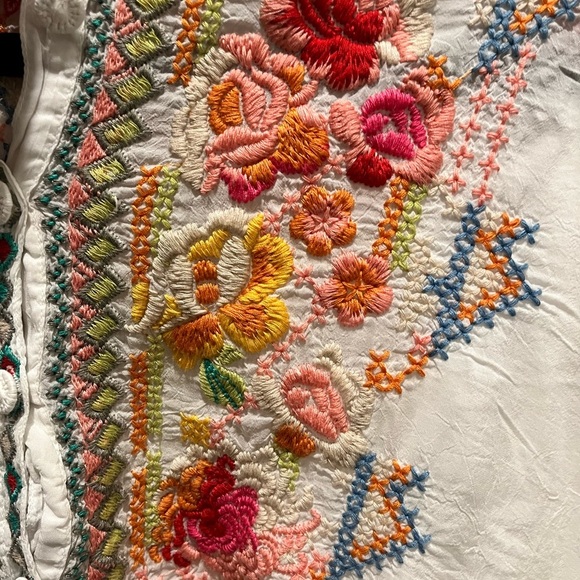 Johnny Was Festival Long-Sleeve Embroidered Georgette Tunic - Picture 7 of 14